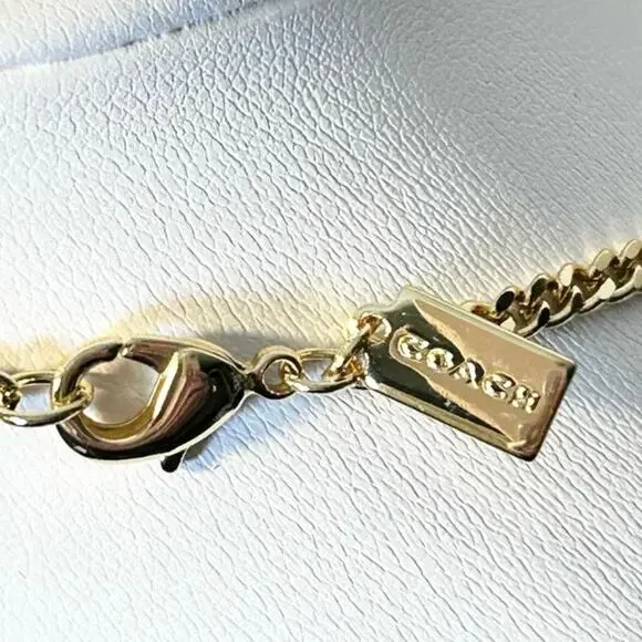 Coach Enamel Gold Chain Necklace Coach Letter
Charms NWT - Picture 4 of 10